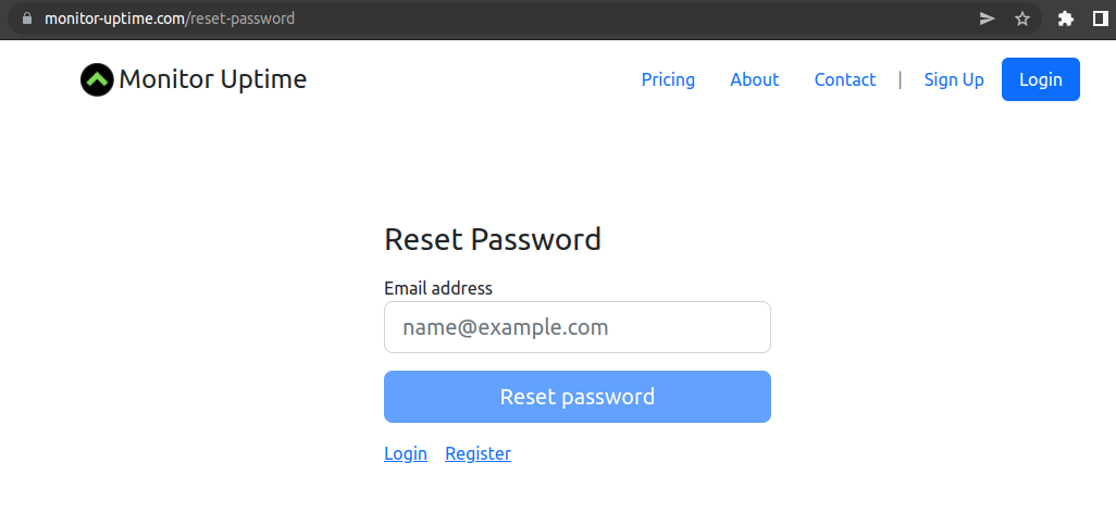 reset password view